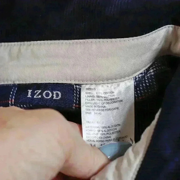 Kids IZOD Size 5 navy blue 100% Cotton corduroy jacket flannel lining, pockets - Picture 10 of 11